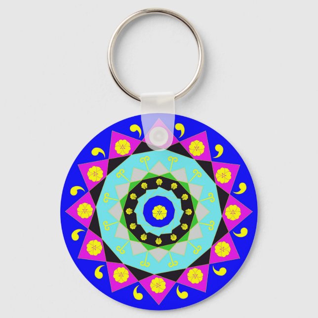 Chaveiro Mandala:Chaveiro decorativo (Frente)