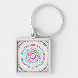 Chaveiro mandala colorida