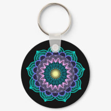Mandala Colorido em Fundo Preto