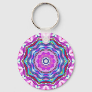 Chaveiro Mandala cor-de-rosa