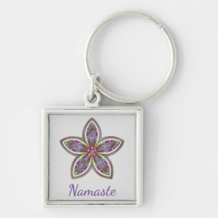 Chaveiro Mandala da flor de Namaste