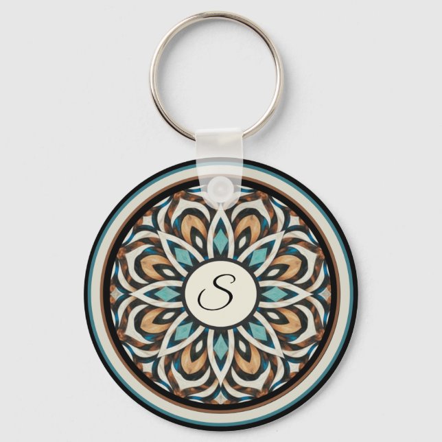 Chaveiro Mandala da Flor do Infinito (Verso)