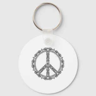 Chaveiro Mandala da Paz Símbolo da Paz Ioga Buddha Presente
