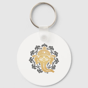 Chaveiro Mandala de Ioga Elefante Hindus Dharma Chakra Hind