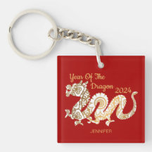 Mandala Dragon 2024 Vermelho de Ano Novo chinês