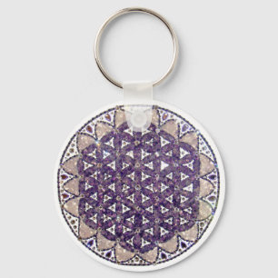 Chaveiro Mandala Flor da Vida Ametista