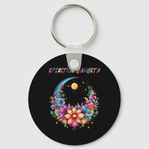 Chaveiro Mandala Floral da Lua de Ioga de Meditação do Gâng