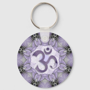 Chaveiro MANDALA OM - laranja Brilho vermelho