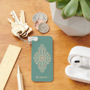 Chaveiro Mandala Ortográfica Personalizada de Sage & Sand