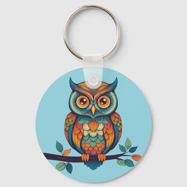 Chaveiro Mandala Owl (Frente)