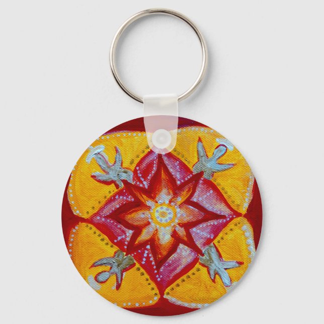 Chaveiro Mandala Peace 5,7 cm Toque de Tecla Básica (Frente)
