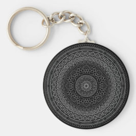 Chaveiro Mandala preto redonda v3