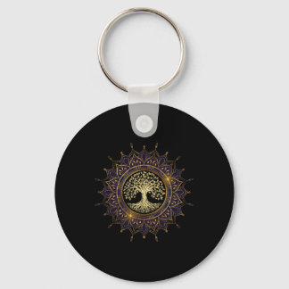 Chaveiro Mandalas Retro Vibração Árvore Árvore Retro do Mís