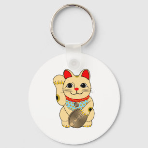 Chaveiro Maneki Dourado Neko
