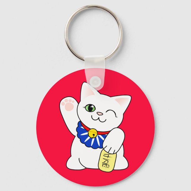 Chaveiro Maneki Neko Lucky Cat (Frente)