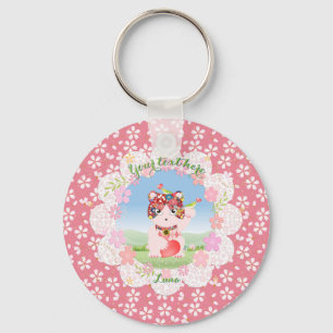Chaveiro Maneki Neko Lucky Luna Round