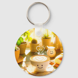 Chaveiro Manhã de Cappuccino pacífica e encantadora