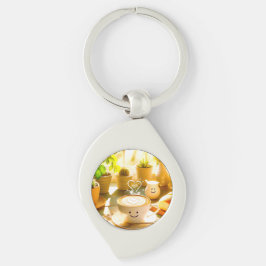 Chaveiro Manhã de Cappuccino pacífica e encantadora