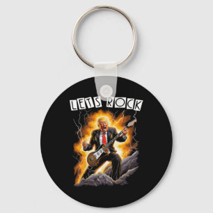 Chaveiro Mania de Música Donald Trump Engraçado Tocando Gui
