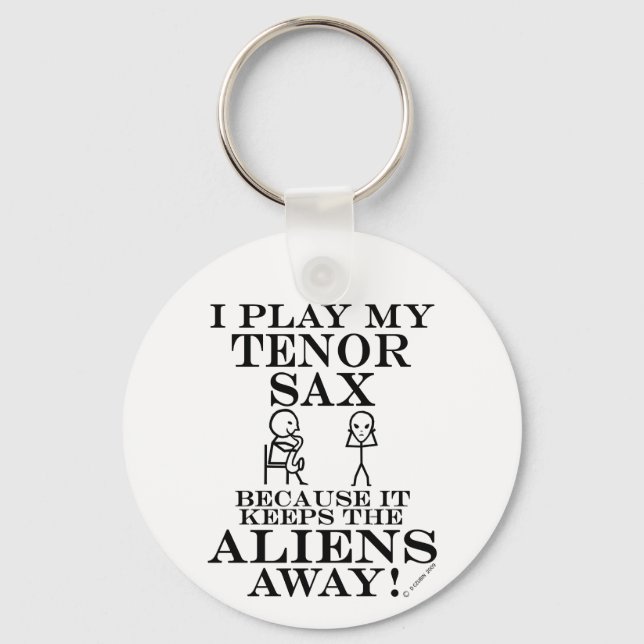 Chaveiro Mantém Os Aliens Longe Da Sax De Tenor (Frente)