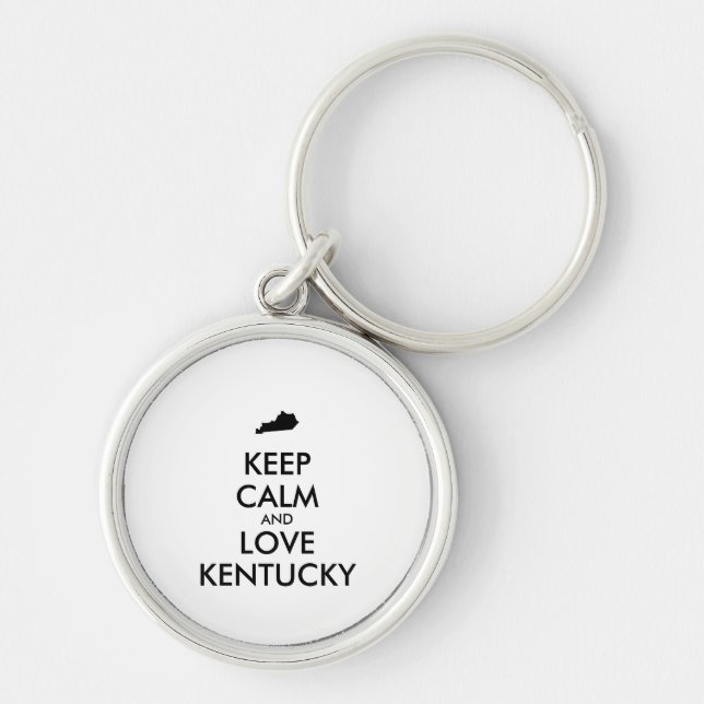 Chaveiro Mantenha a calma e o amor personalizáveis KENTUCKY (Frente)