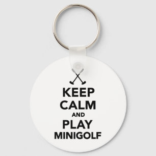 Chaveiro Mantenha a calma e o jogo Minigolf