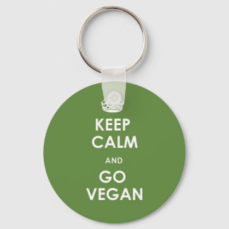 Chaveiro Mantenha a calma e siga o anel chave vegan