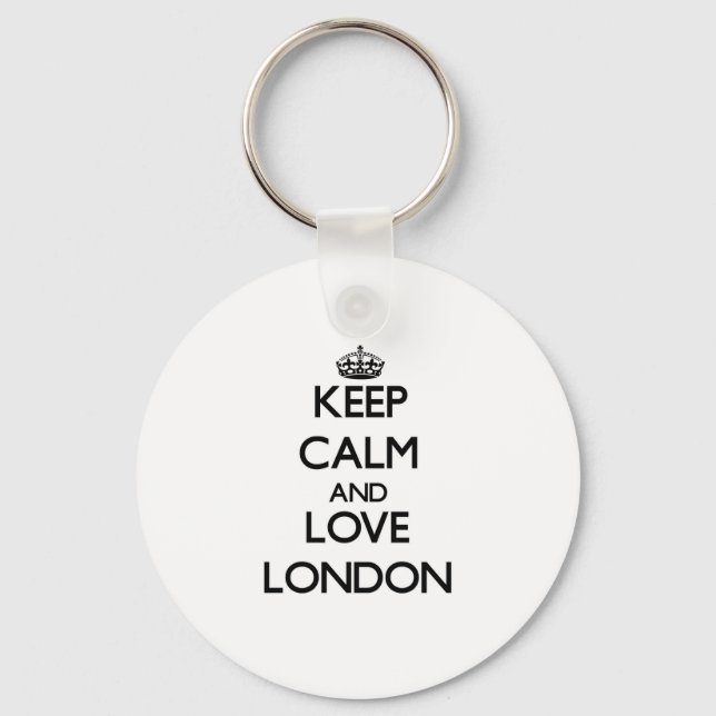 Chaveiro Mantenha calma e ame Londres (Frente)