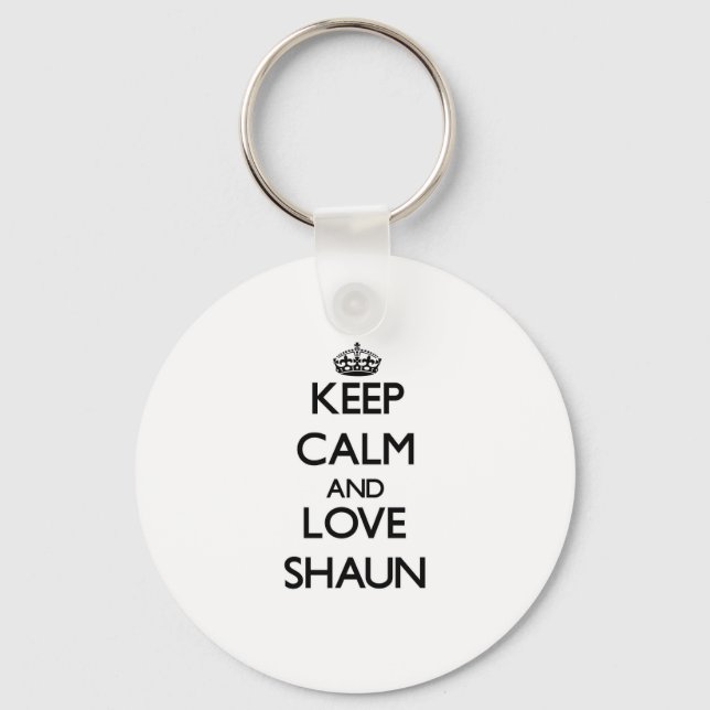 Chaveiro Mantenha calma e ame Shaun (Frente)