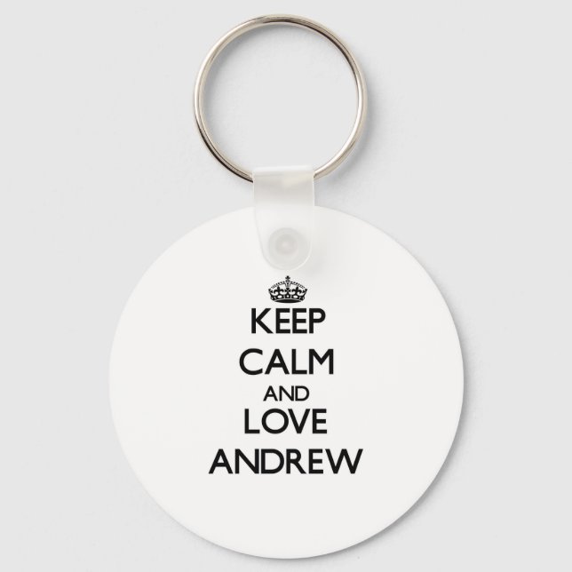 Chaveiro Mantenha calma e amor Andrew (Frente)