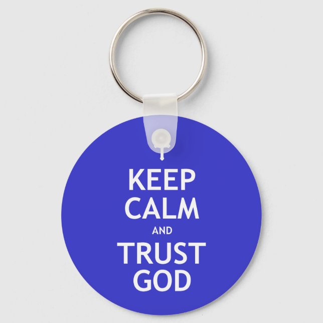 Chaveiro Mantenha calma e confie em Deus (Frente)