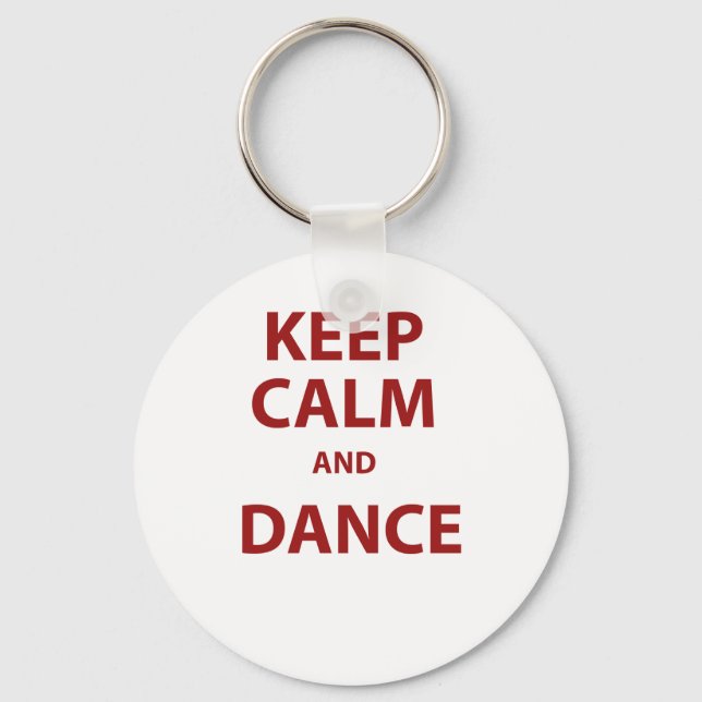 Chaveiro Mantenha calma e dança (Frente)