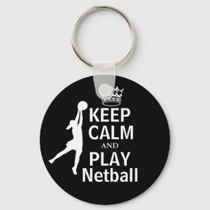 Chaveiro Mantenha calma e jogue o Design Netball