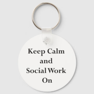 Chaveiro Mantenha calma e o trabalho social ativo