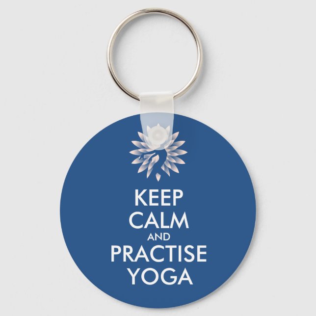 Chaveiro Mantenha calma e pratique yoga (Frente)