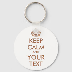 Chaveiro MANTENHA CALMA E SEU TEXTO - texto personalizado