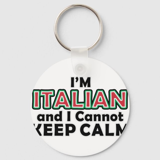 Chaveiro Mantenha Calma Italianos (Frente)