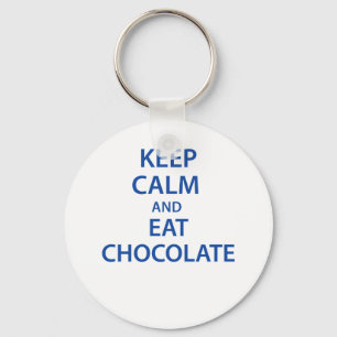 Chaveiro Mantenha calmo e coma o chocolate