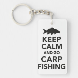 Chaveiro "Mantenha calmo e vá keyring da pesca da carpa"