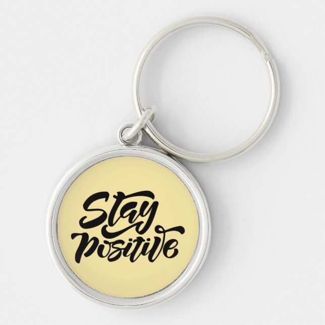 Chaveiro Mantenha o amarelo positivo (Frente)