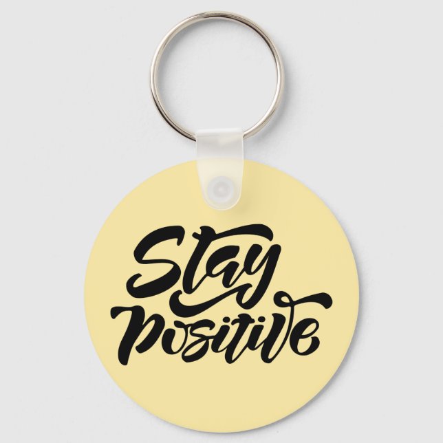 Chaveiro Mantenha o amarelo positivo (Frente)