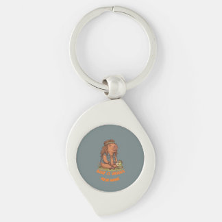 Chaveiro Mantenha o Capivara Groovy Fofo Personalizado Retr