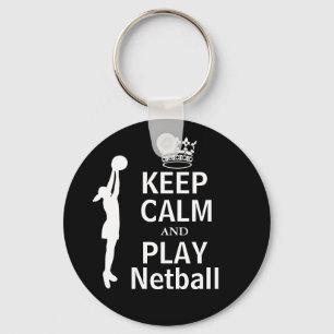Chaveiro Mantenha o tema do Netball da calma e do jogo