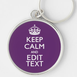Chaveiro Mantenha o texto calmo personalizado em decoraçã