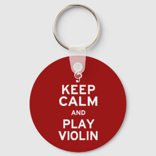 Chaveiro Mantenha o violino da calma e do jogo