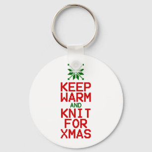 Chaveiro Mantenha-se quente e o Knit para o Natal