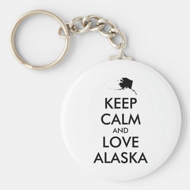Chaveiro MANTER CALM e AMAR ALASKA personalizáveis (Frente)
