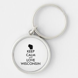 Chaveiro MANTER CALM e AMOR personalizáveis WISCONSIN