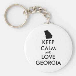 Chaveiro MANTER CALMA E AMAR GEÓRGIA personalizáveis