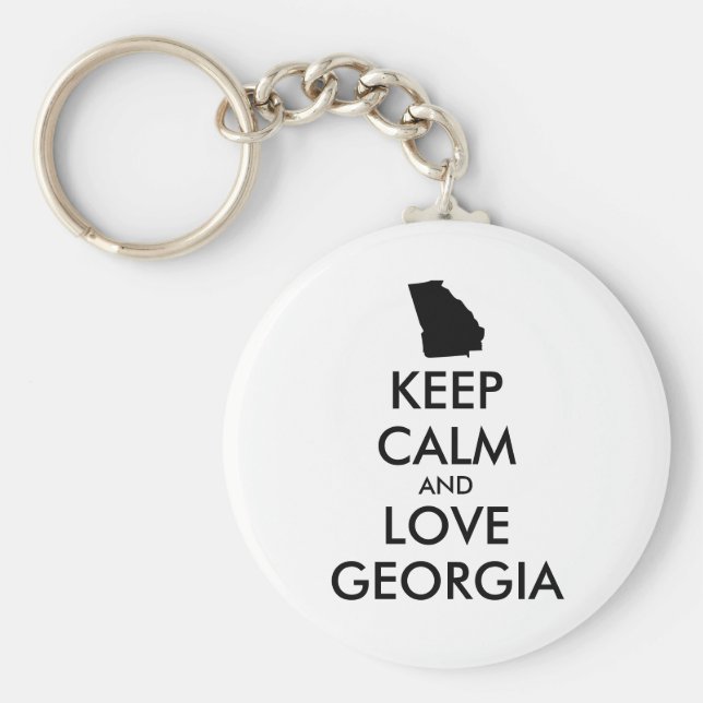 Chaveiro MANTER CALMA E AMAR GEÓRGIA personalizáveis (Frente)
